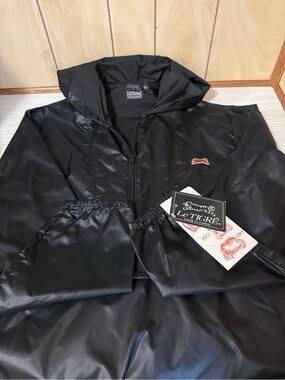 Le Tigre Black Hooded Windbreaker Jacket